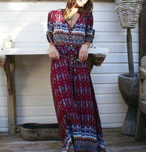 Load image into Gallery viewer, Bohemian V-neck Long Maxi Dresses